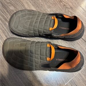 Merrell Men's Quilted Slip-Ons - Olive and Orange Accents